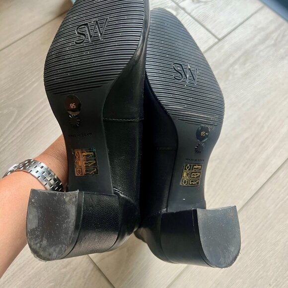 Stuart Weitzman Black Leather Boots – Size 5 (Worn Once!) - Picture 3 of 5